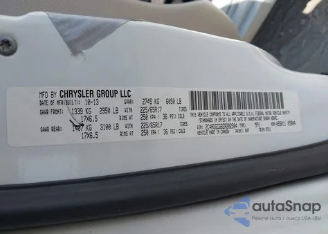 2014 Dodge Grand Caravan Sxt из США, поврежденный, VIN 2C4RDGCG6ER202304